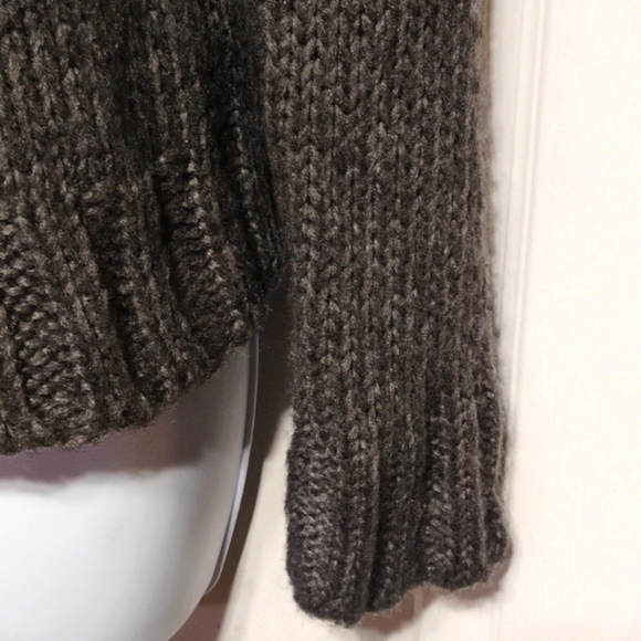 H&M Charcoal Grey Cable Knit Large Cowlneck  Sweater - Picture 6 of 14